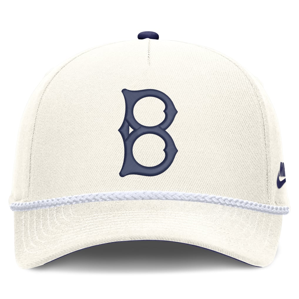Brooklyn Dodgers Nike Cooperstown Collection Rise Adjustable Hat - Cream