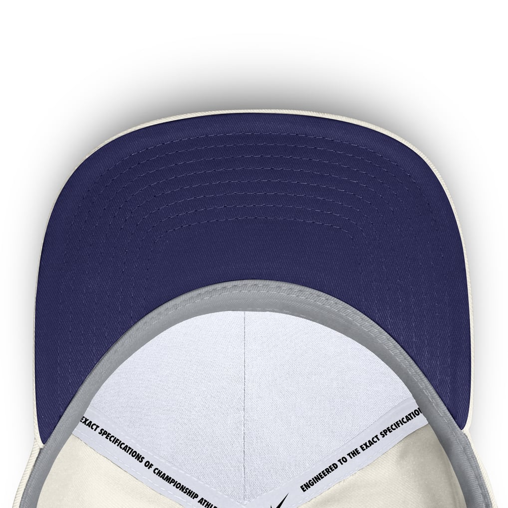 Brooklyn Dodgers Nike Cooperstown Collection Rise Adjustable Hat - Cream