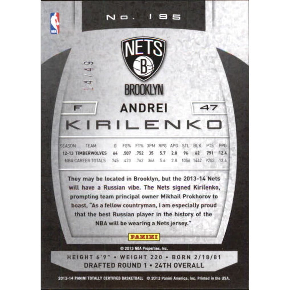 2013-14 Totally Certified Blue #195 Andrei Kirilenko