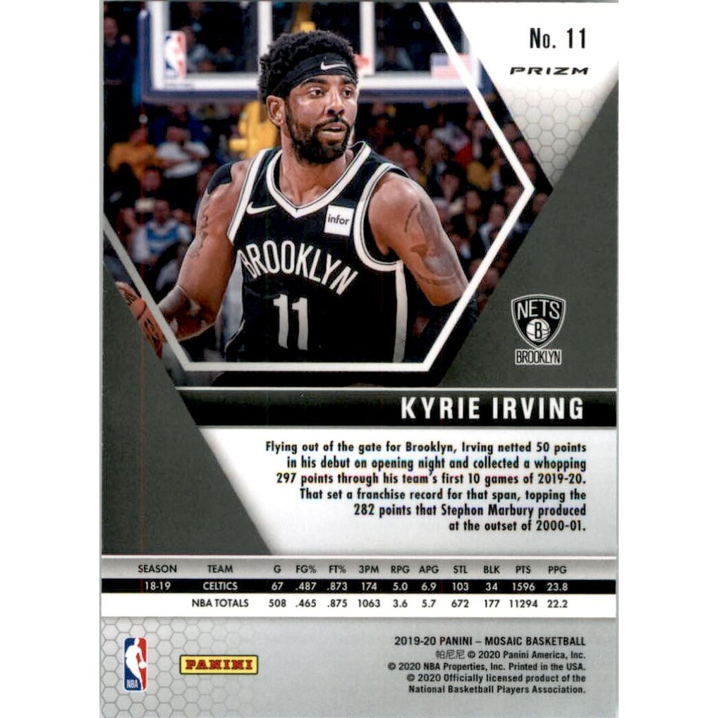 2019-20 Panini Mosaic Silver #11 Kyrie Irving