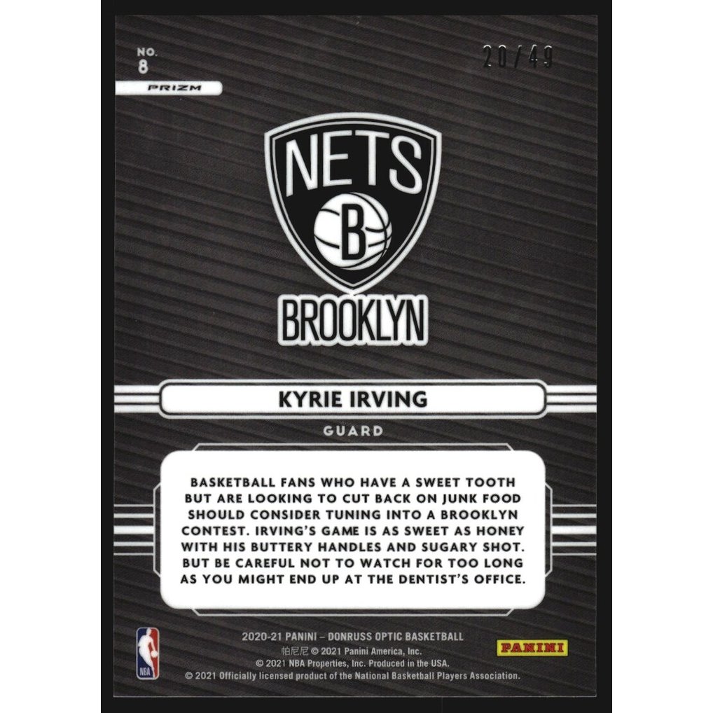 2020-21 Donruss Optic Elite Dominators Blue #8 Kyrie Irving