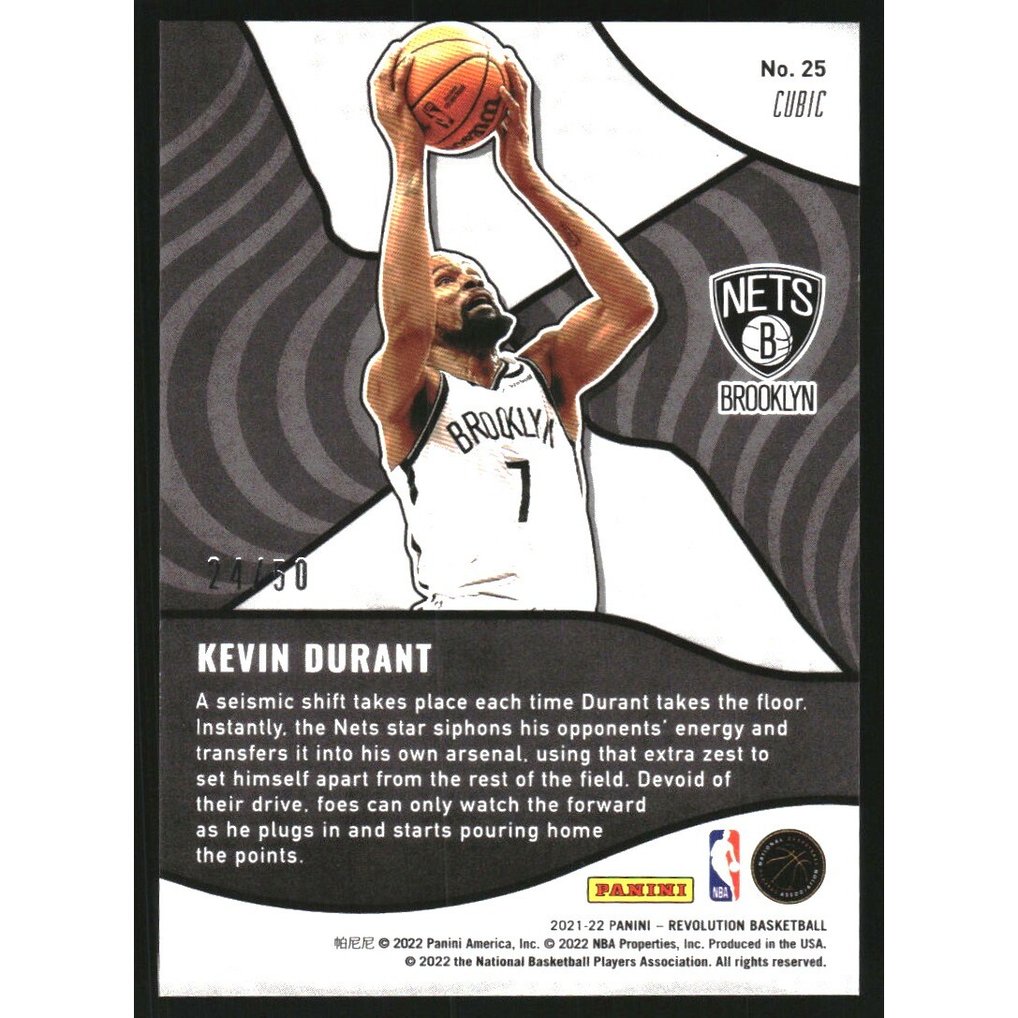2021-22 Panini Revolution Shock Wave Cubic #25 Kevin Durant