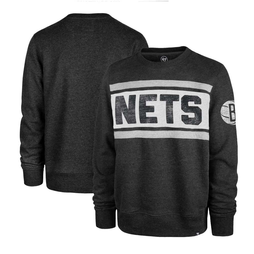 Brooklyn Nets '47 Tribeca Emerson Pullover Sweatshirt - Heather Black