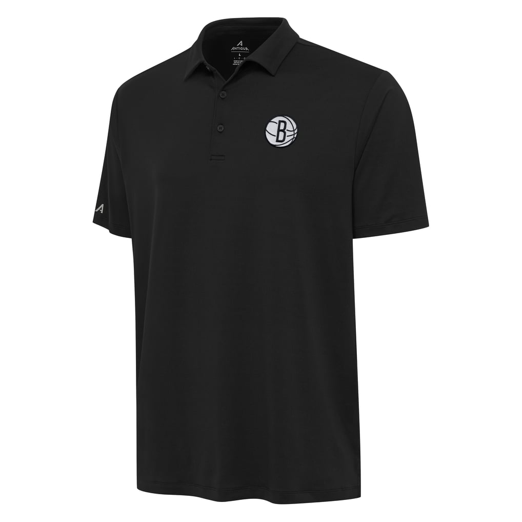 Brooklyn Nets Antigua Reprocess Polo - Black