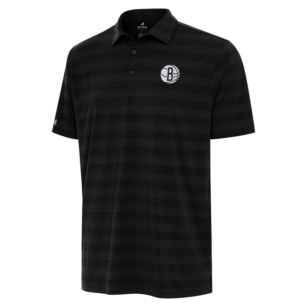  Brooklyn Nets Antigua Tunnel Polo - Black