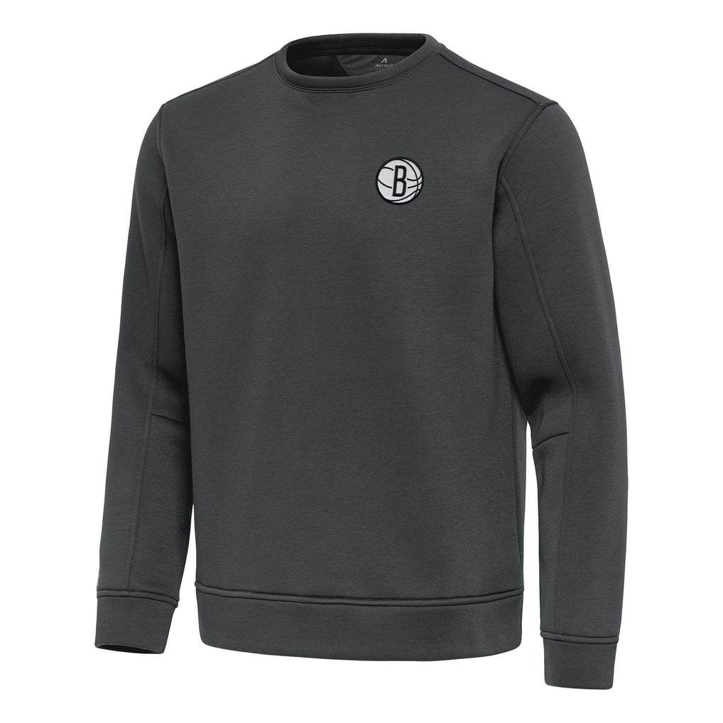  Brooklyn Nets Antigua Relevant Pullover Sweatshirt - Pewter