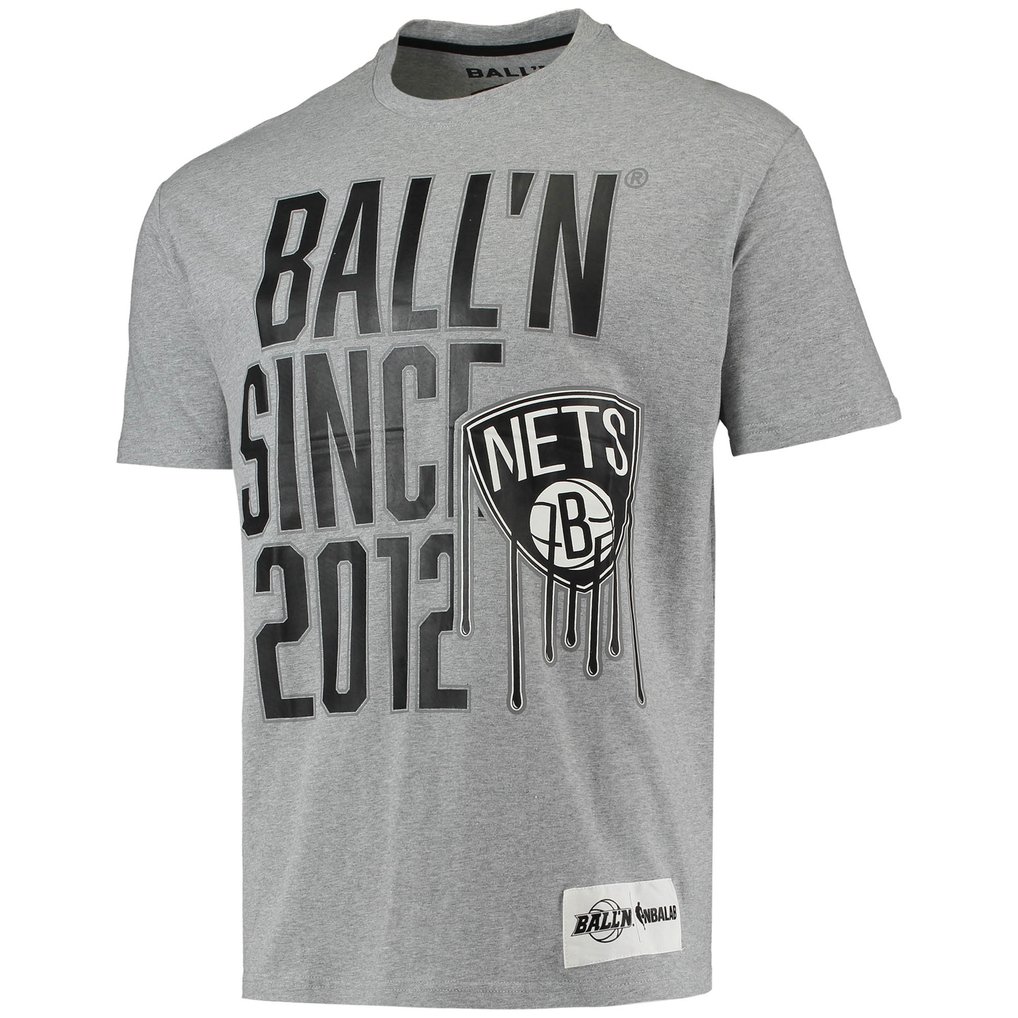 Brooklyn Nets BALL'N Since 2012 T-Shirt - Heathered Gray
