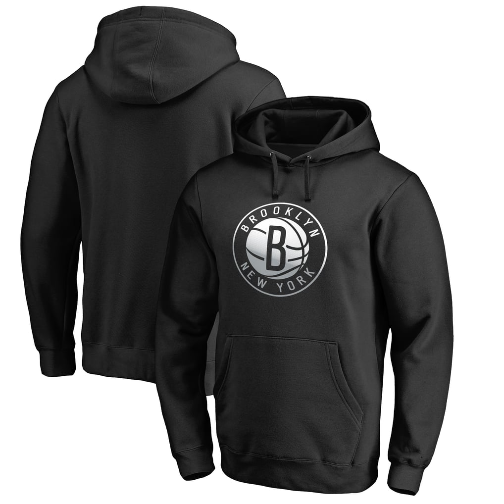 Brooklyn Nets Gradient Logo Pullover Hoodie - Black