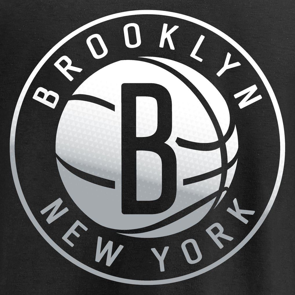 Brooklyn Nets Gradient Logo Pullover Hoodie - Black