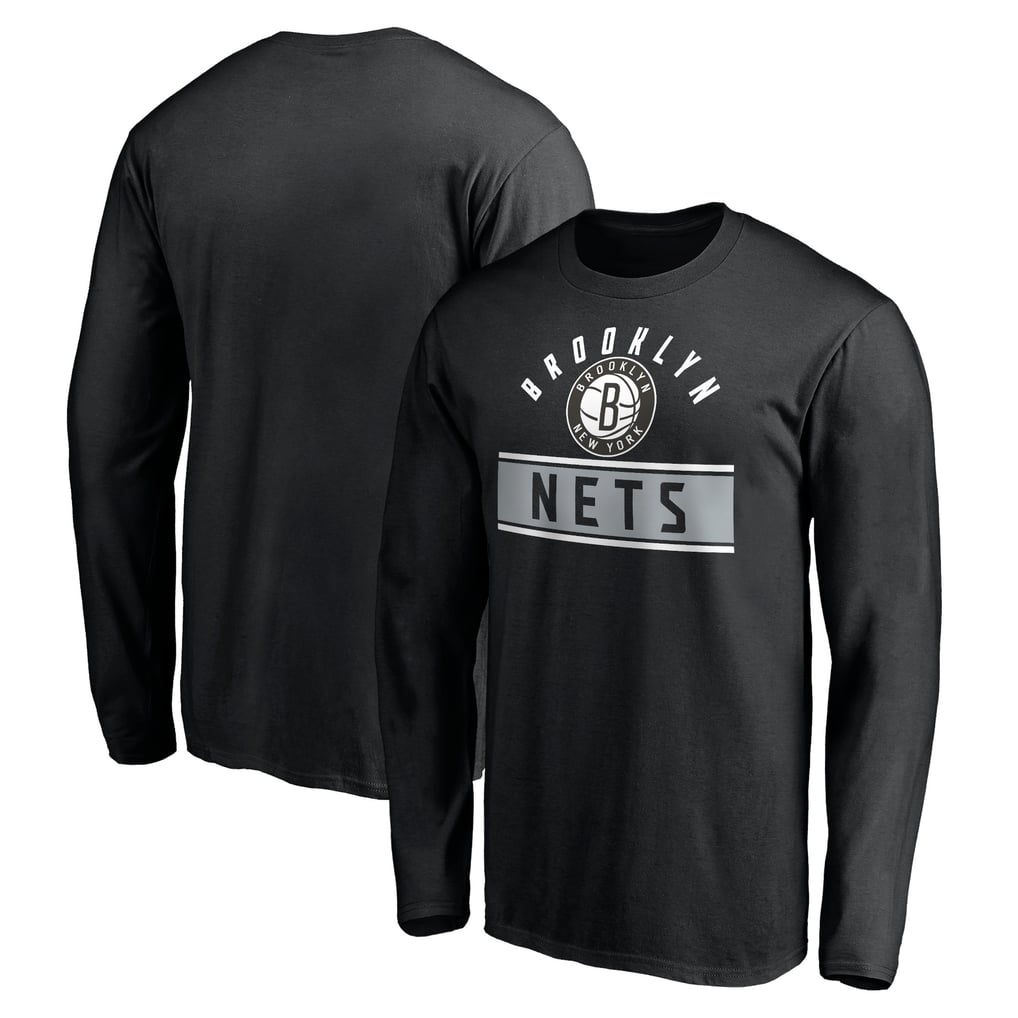 Brooklyn Nets Team Arch Knockout Long Sleeve T-Shirt - Black
