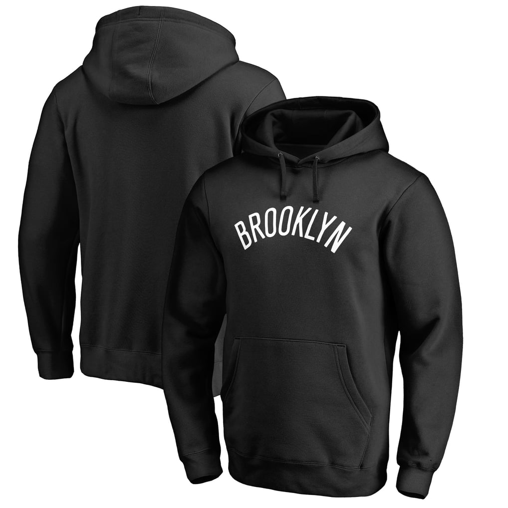 Brooklyn Nets Wordmark Pullover Hoodie - Black