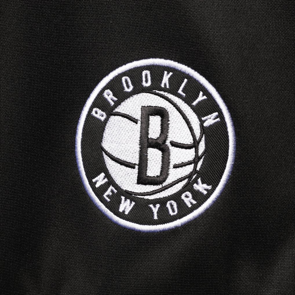 Brooklyn Nets Big & Tall Pieced Body Full-Zip Track Jacket - Black/Gray