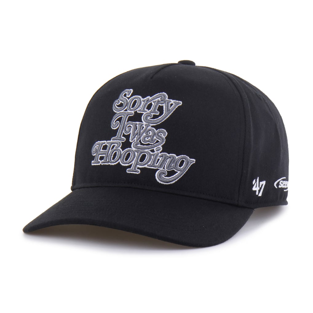 Brooklyn Nets Brand Seen by '47 Sorry I Was Hooping Hitch Adjustable Hat - Black