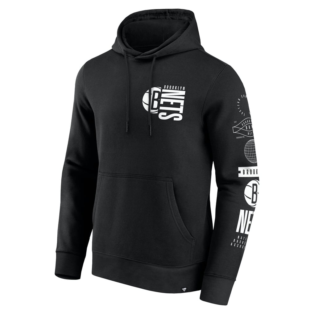 Brooklyn Nets Fanatics Game Time Crossover Pullover Hoodie - Black