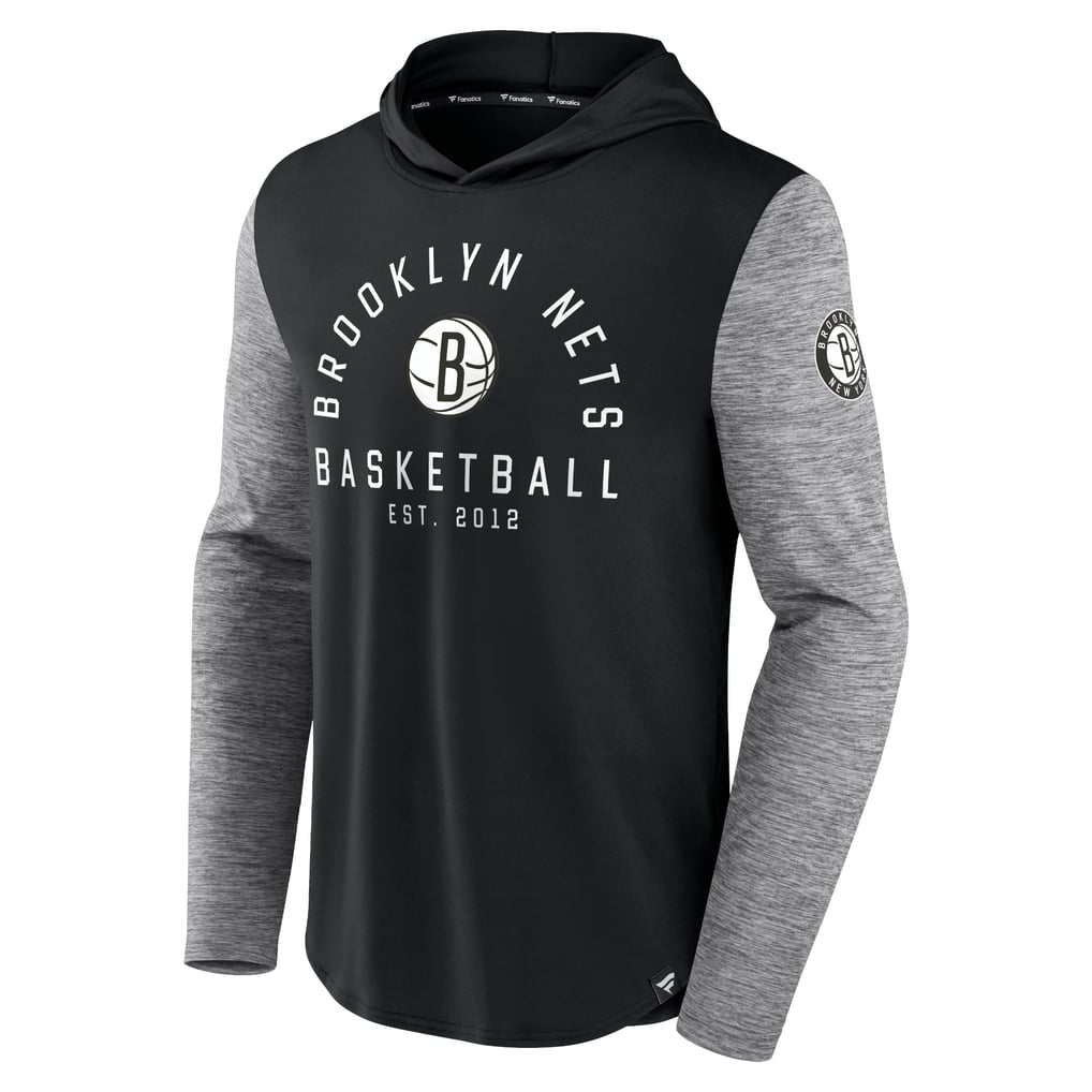 Brooklyn Nets Fanatics Deep Rotation Performance Pullover Hoodie - Black/Heathered Charcoal
