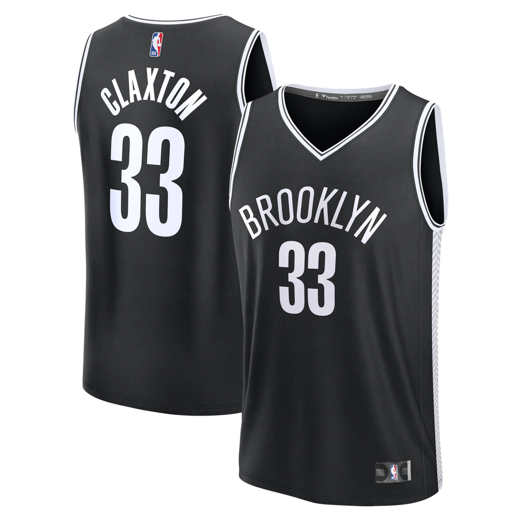 Nic Claxton Brooklyn Nets Fanatics Fast Break Replica Jersey - Black - Icon Edition