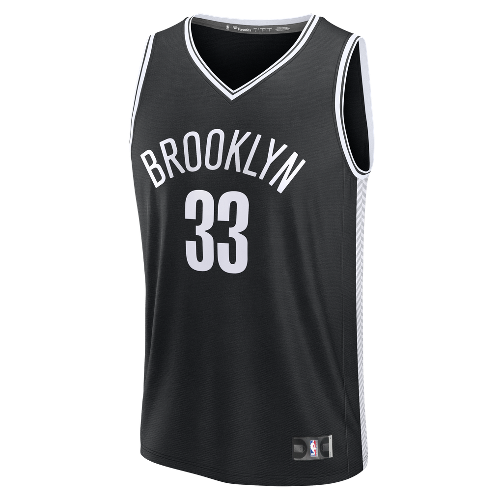 Nic Claxton Brooklyn Nets Fanatics Fast Break Replica Jersey - Black - Icon Edition