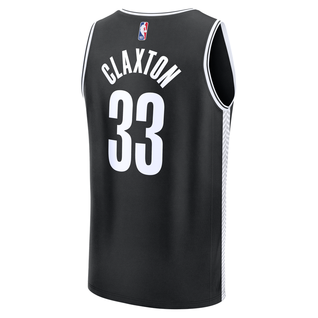 Nic Claxton Brooklyn Nets Fanatics Fast Break Replica Jersey - Black - Icon Edition