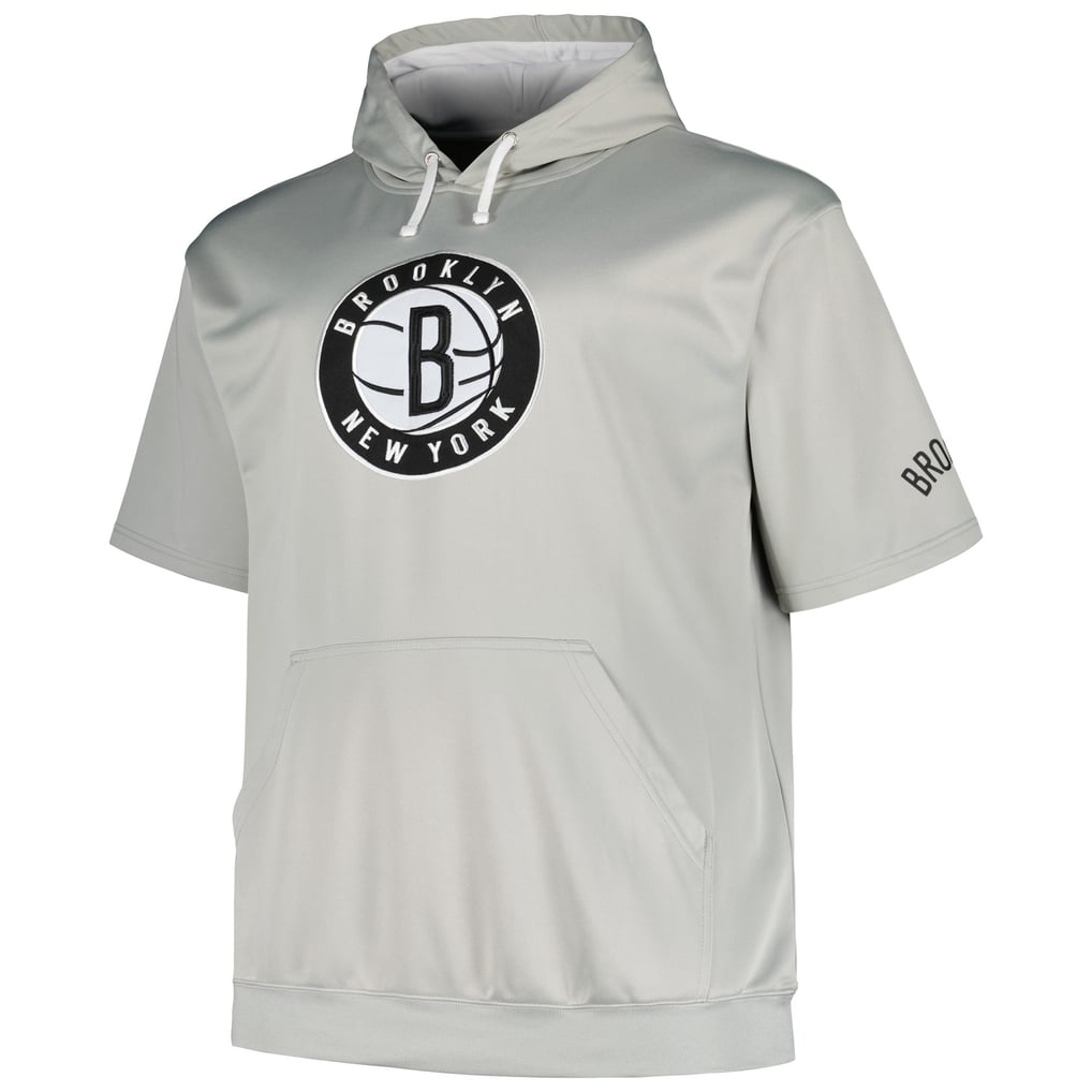 Brooklyn Nets Fanatics Big & Tall Logo Pullover Hoodie - Silver
