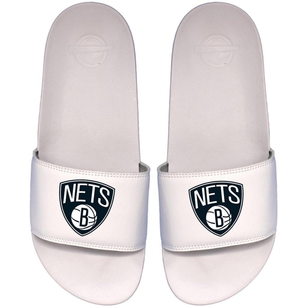Brooklyn Nets ISlide Primary Motto Slide Sandals - White