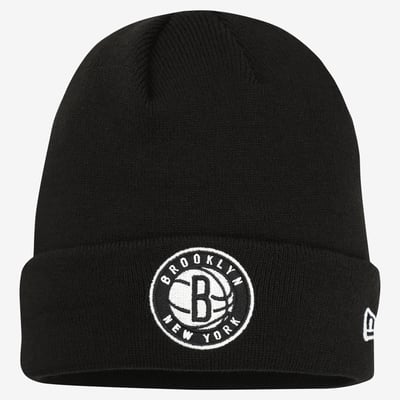 Brooklyn Nets New Era Cuffed Knit Hat - Black