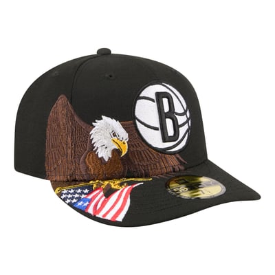 Brooklyn Nets New Era Freedom Pre-Curved 59FIFTY Fitted Hat - Black