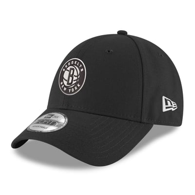  Brooklyn Nets New Era Team 9FORTY Adjustable Hat - Black