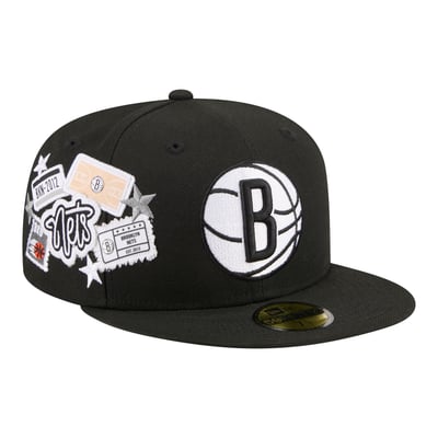  Brooklyn Nets New Era Team Collage 59FIFTY Fitted Hat - Black