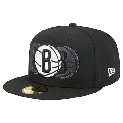  Brooklyn Nets New Era Tri-Hit 59Fifty Fitted Hat - Black