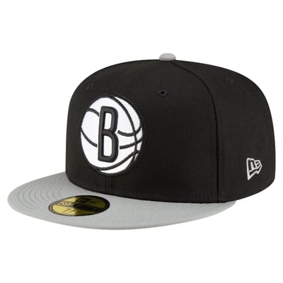 Brooklyn Nets New Era 2-Tone 59FIFTY Fitted Hat - Black/White