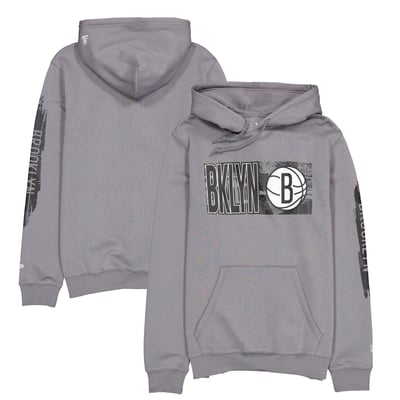 Brooklyn Nets New Era Tip-Off Collection Pullover Hoodie - Charcoal