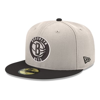  Brooklyn Nets New Era Chrome 59FIFTY Fitted Hat - Gray/Black