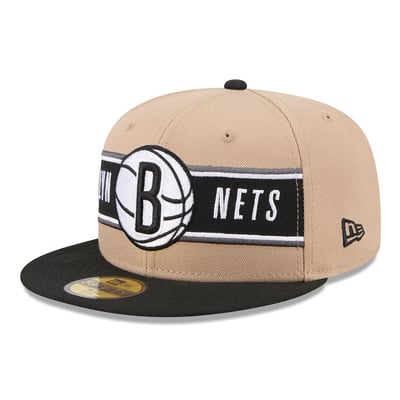 Brooklyn Nets New Era 2024 NBA Draft 59FIFTY Fitted Hat - Tan/Black