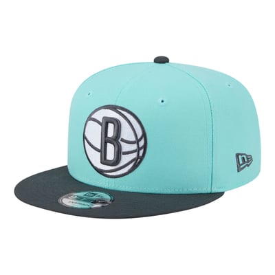 Brooklyn Nets New Era Color Pack Two-Tone 9FIFTY Snapback Hat - Turquoise/Charcoal