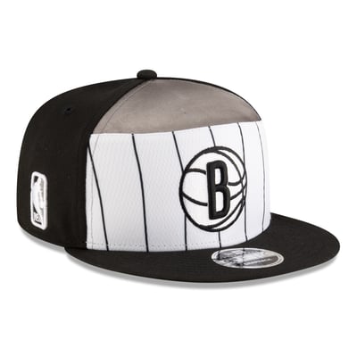  Brooklyn Nets New Era 2025 NBA Tip Off Split Panel 9FIFTY Snapback Hat - White/Black