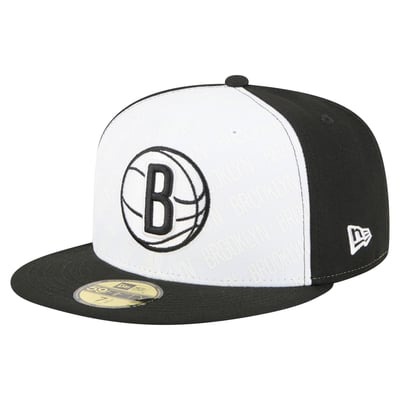  Brooklyn Nets New Era Repeat 59Fifty Fitted Hat - White/Black