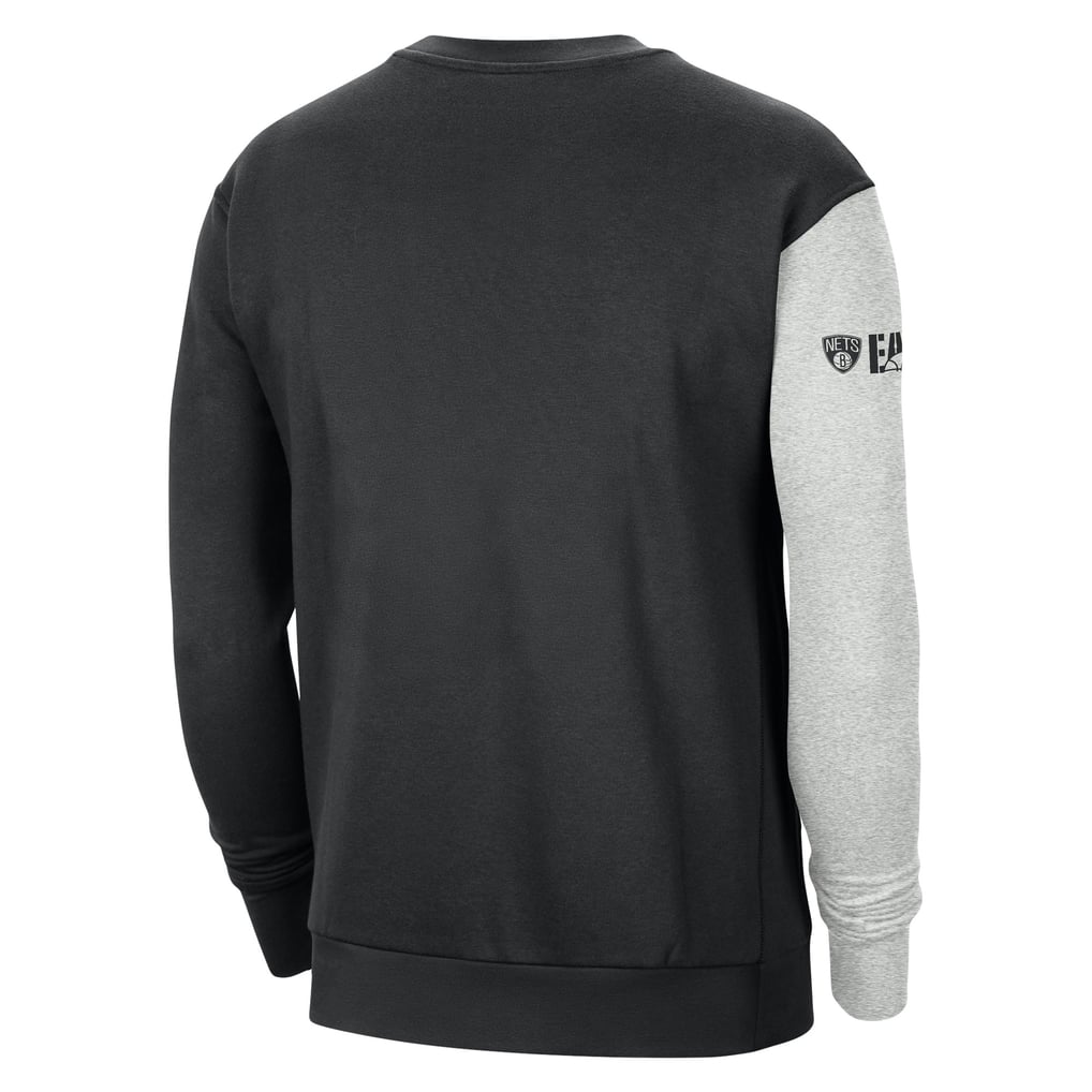Brooklyn Nets Nike Courtside Versus Force & Flight Pullover Sweatshirt - Black/Heather Gray