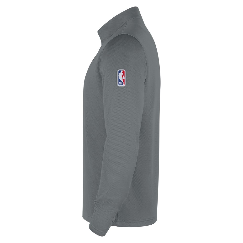 Brooklyn Nets Nike 2025/26 Authentic Coaches Quarter-Zip Dri-Fit Top - Gray