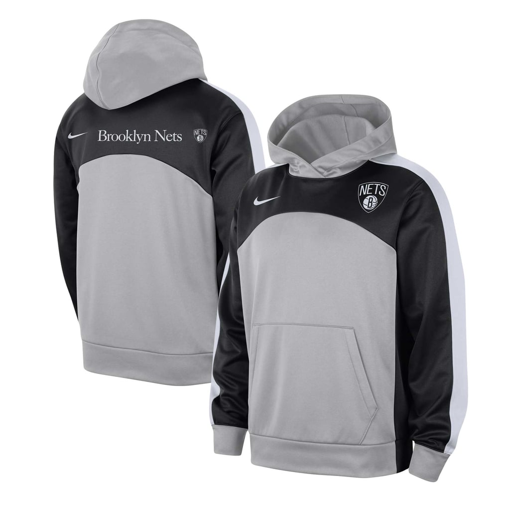 Brooklyn Nets Nike Authentic Starting Five Force Performance Pullover Hoodie - Silver/Black