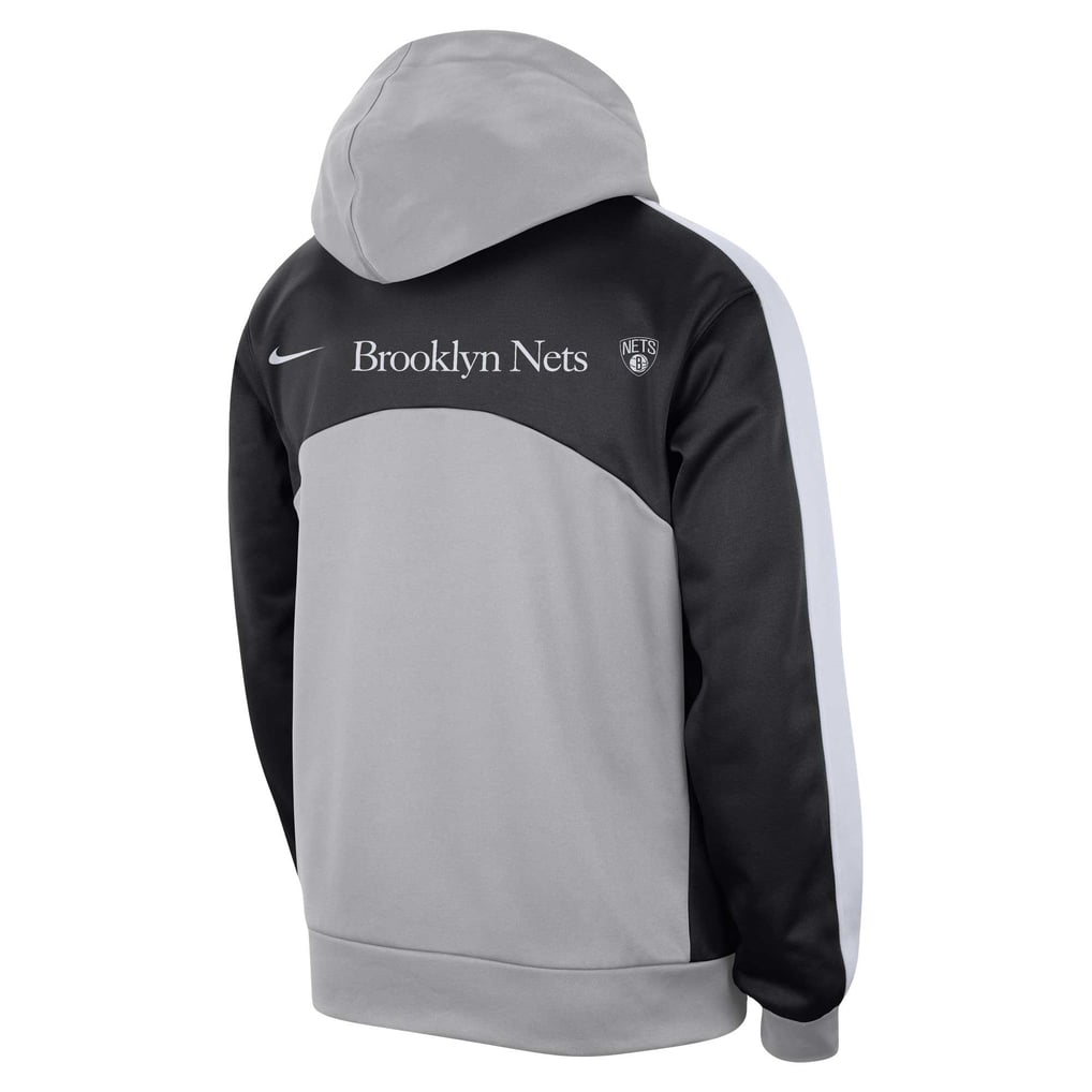 Brooklyn Nets Nike Authentic Starting Five Force Performance Pullover Hoodie - Silver/Black