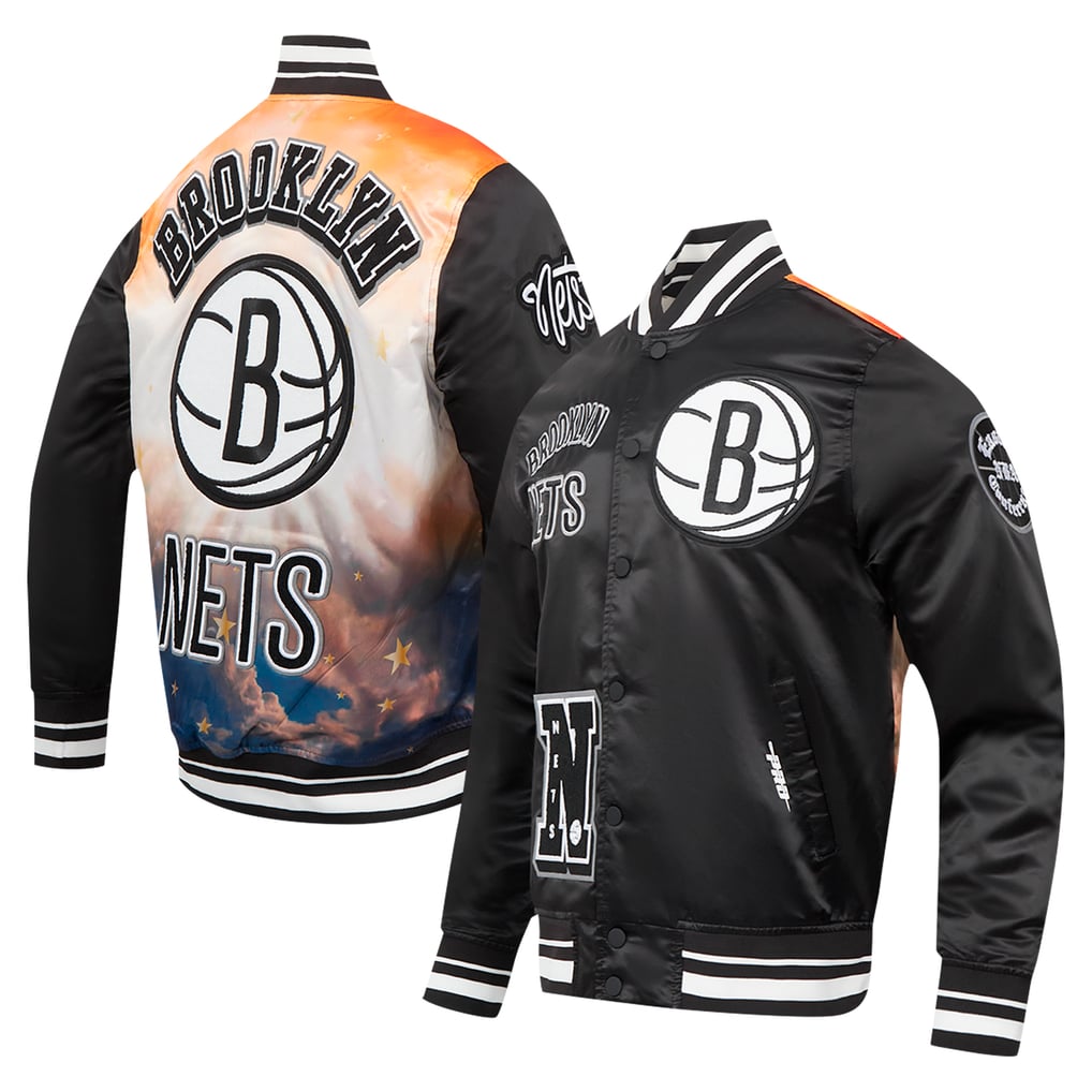 Brooklyn Nets Pro Standard Sublimated Satin Full-Snap Jacket - Black