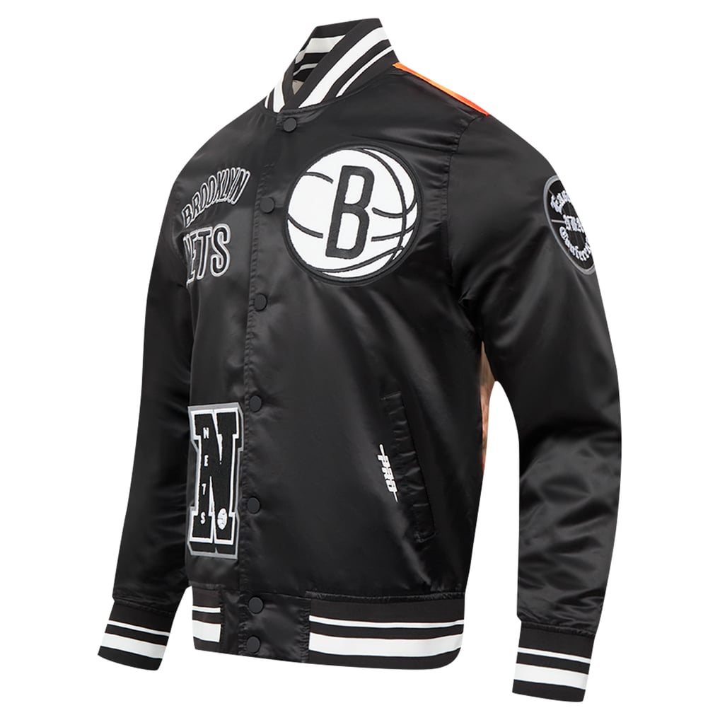 Brooklyn Nets Pro Standard Sublimated Satin Full-Snap Jacket - Black