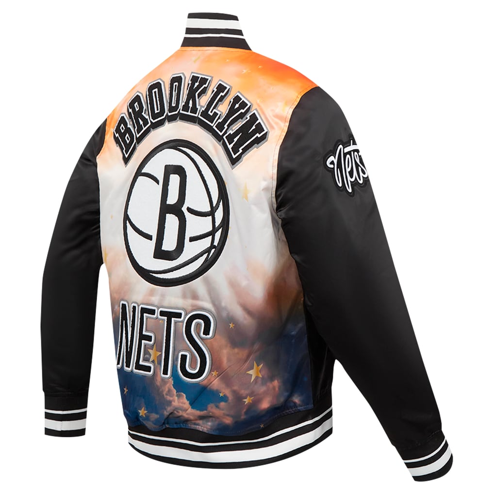 Brooklyn Nets Pro Standard Sublimated Satin Full-Snap Jacket - Black