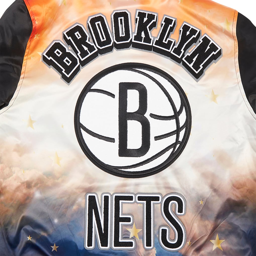 Brooklyn Nets Pro Standard Sublimated Satin Full-Snap Jacket - Black