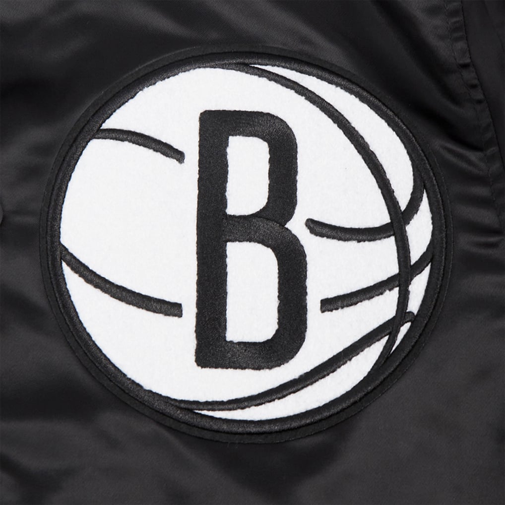 Brooklyn Nets Pro Standard Sublimated Satin Full-Snap Jacket - Black