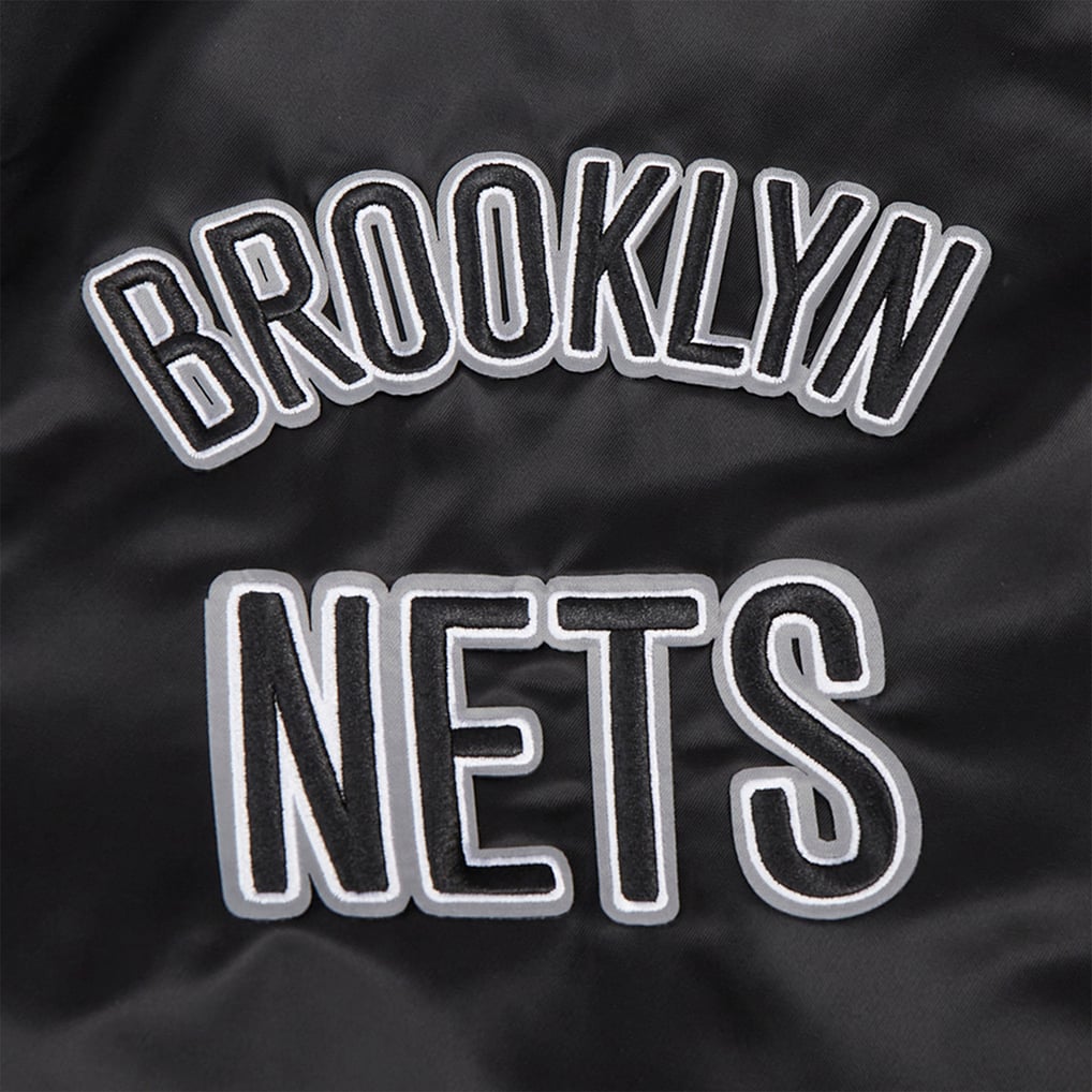 Brooklyn Nets Pro Standard Sublimated Satin Full-Snap Jacket - Black