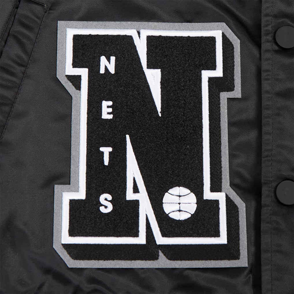 Brooklyn Nets Pro Standard Sublimated Satin Full-Snap Jacket - Black