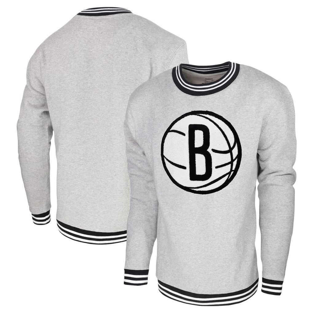 Brooklyn Nets Stadium Essentials Club Level Pullover Sweatshirt - Heather Gray