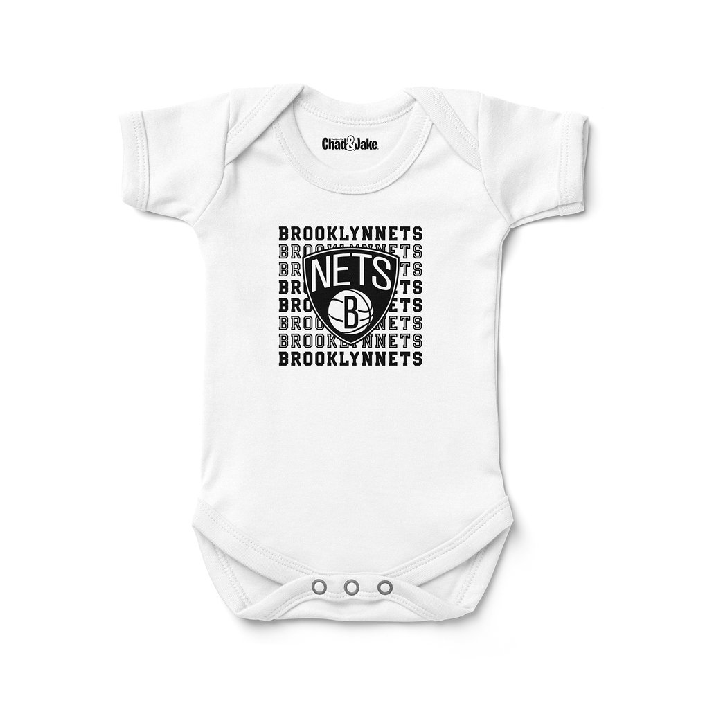  Brooklyn Nets Chad & Jake Newborn & Infant Retro Bodysuit - White
