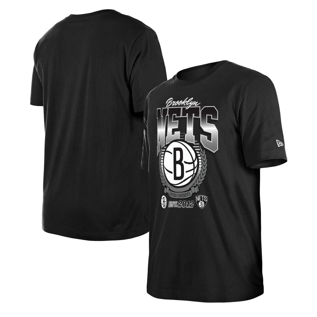 Brooklyn Nets New Era Unisex Summer Classics T-Shirt - Black